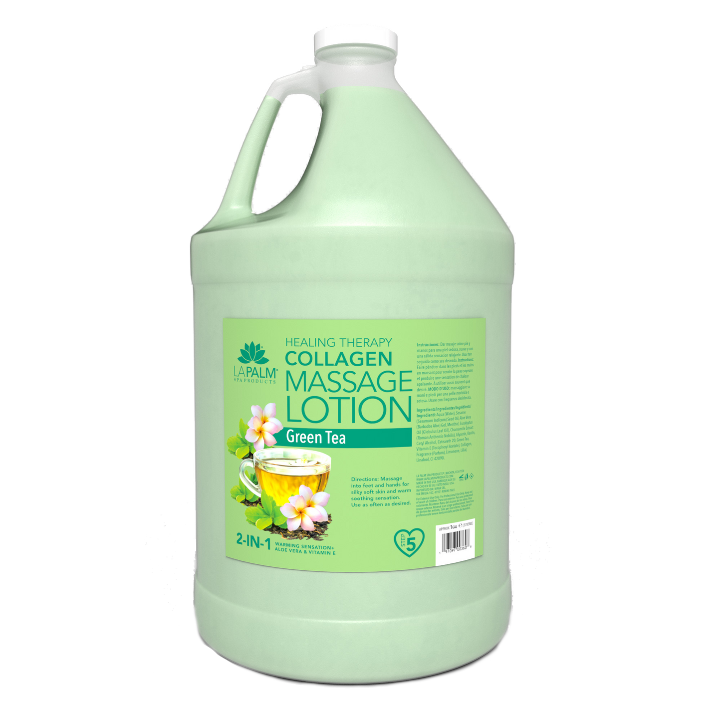 LaPalm Collagen Massage Lotion - Green Tea (1 Gallon)