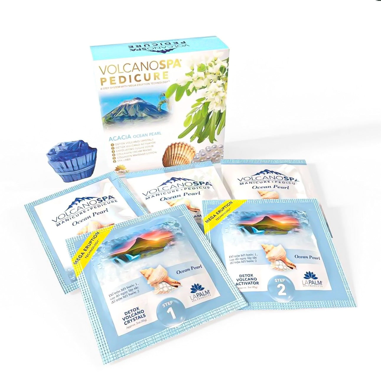 Volcano Spa: 6 Step Pedicure Kit - Ocean Pearl