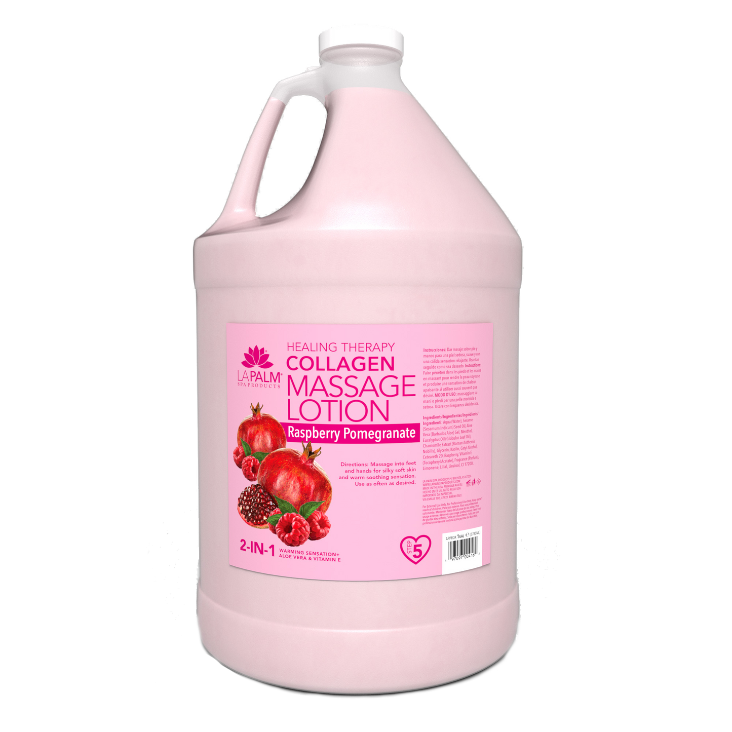 LaPalm Collagen Massage Lotion - Raspberry Pomegranate (1 Gallon)