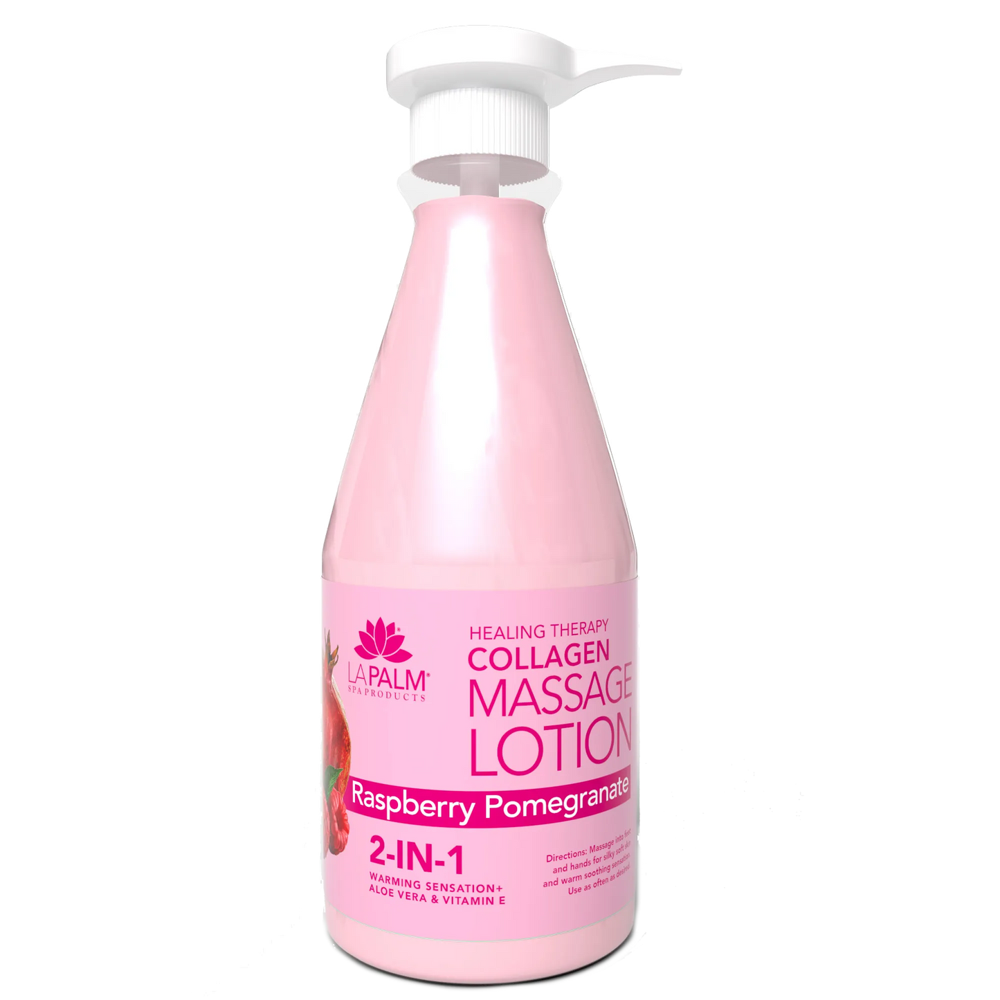 LaPalm Collagen Massage Lotion - Raspberry Pomegranate (24 oz)