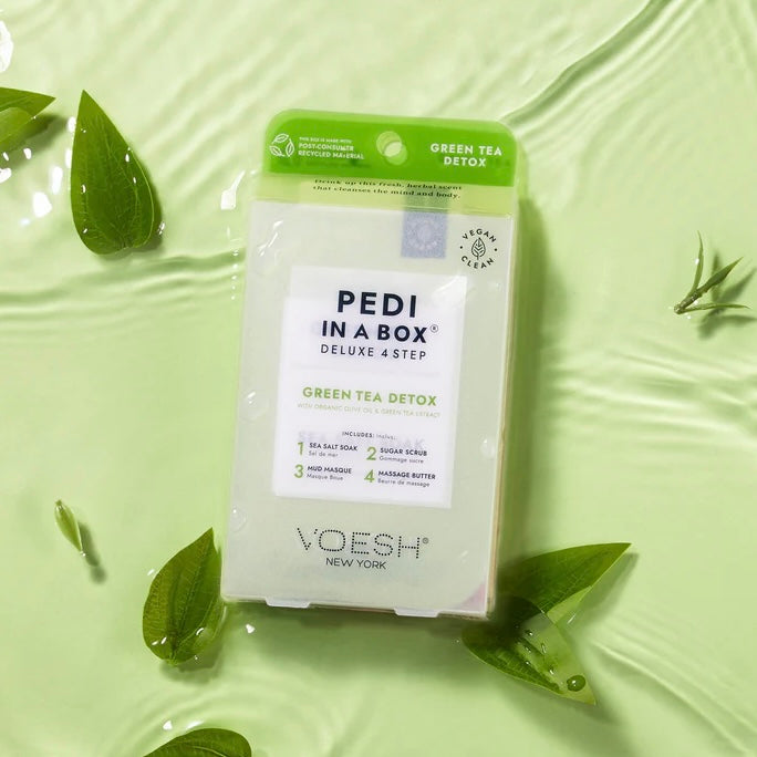 VOESH Pedi In A Box: Deluxe 4 Step - Green Tea Detox